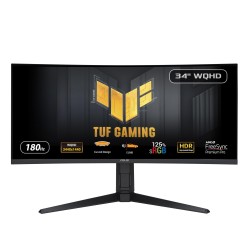 ASUS TUF Gaming 34” 1440P 1500R Curved Monitor (VG34VQL3A) - QHD (3440 x 1440), 180Hz, 1ms, Extreme Low Motion Blur, Freesync Premium Pro, 125% sRGB, DisplayHDR 400, Height Adjustable, 3 year warranty
