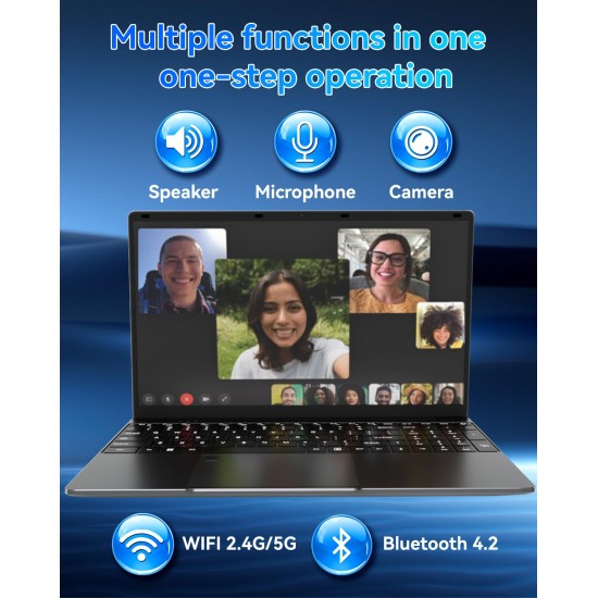 15.6 inch Laptop Computer,16GB RAM LPDDR4 512GB SDD Portable Laptop Computer Cerelon N5095 Processor FHD 1920 * 1080 Laptop PC with Touch ID, WiFi5, BT4.2, USB 3.0