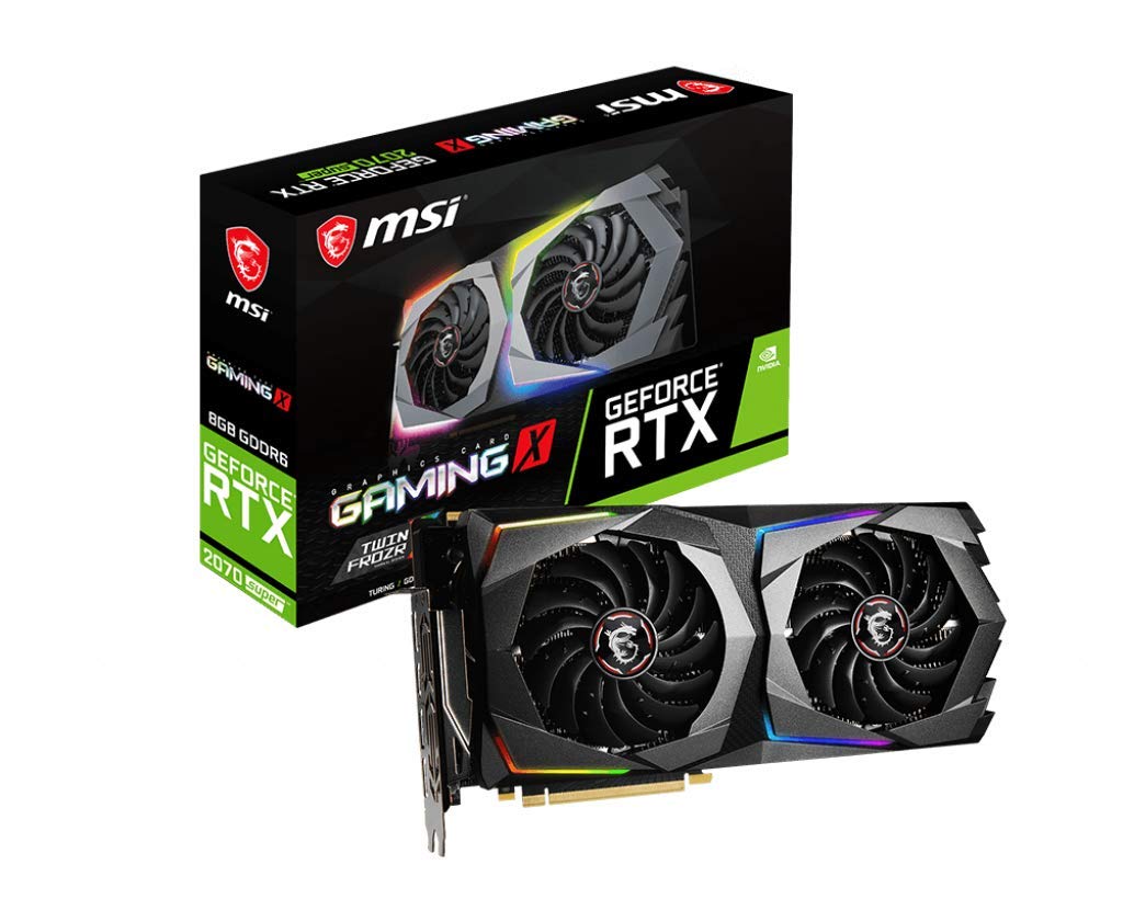 MSI Gaming GeForce RTX 2070 Super 8GB GDRR6 256-Bit HDMI/DP Nvlink  Twin-Froze Turing Architecture Overclocked Graphics Card (RTX 2070 Super  Gaming X)