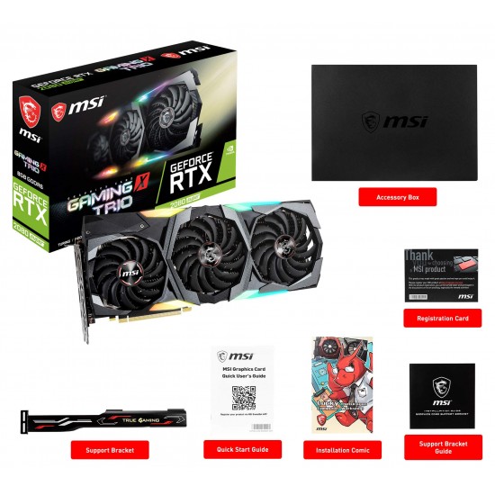 MSI Gaming GeForce RTX 2080 Super 8GB GDRR6 256-Bit HDMI/DP Nvlink  Tri-Frozr Turing Architecture Overclocked Graphics Card (RTX 2080 Super  Gaming X