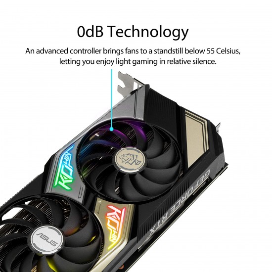 ASUS KO NVIDIA GeForce RTX 3070 OC Edition 8GB GDDR6 Gaming Graphics Card (PCIe 4.0, 8GB GDDR6 Memory, HDMI 2.1, DisplayPort 1.4a, Axial-tech Fan Design, 0dB Technology, Enduring capacitors)