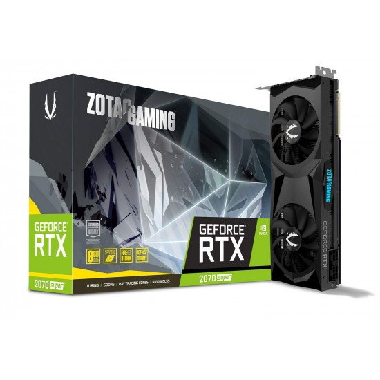 ZOTAC GAMING GeForce RTX 2070 SUPER Twin Fan 8GB GDDR6 256-bit 14Gbps Gaming Graphics Card, Ice Storm 2.0, Spectra Lighting, ZT-T20710F-10P