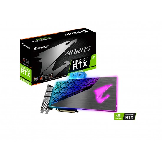 AORUS GeForce RTX 2080 Super Waterforce WB Graphics Pre-Installed Waterblock, 256-Bit GDDR6, Gv-N208SAORUS WB-8GC Video Card (Renewed)