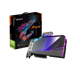 GIGABYTE AORUS GeForce RTX 3090 Xtreme WATERFORCE WB 24G Graphics Card, WATERFORCE Water Block Cooling System, 24GB 384-bit GDDR6X, GV-N3090AORUSX WB-24GD Video Card
