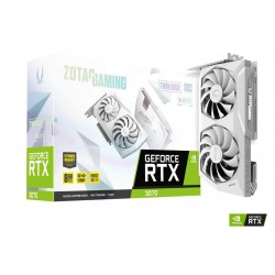 Zotac Gaming GeForce RTX 3070 Twin Edge OC White Edition 8GB GDDR6 Graphics Card, IceStorm 2.0 Advanced Cooling, White LED Logo Lighting (ZT-A30700J-10P)