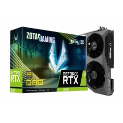 ZOTAC GAMING GeForce RTX 3070 Twin Edge OC 8GB GDDR6 256-bit 14 Gbps PCIE 4.0 Gaming Graphics Card, IceStorm 2.0 Advanced Cooling, White LED Logo Lighting, ZT-A30700H-10P
