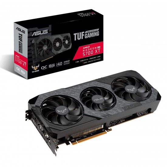 ASUS TUF Gaming 3 AMD Radeon RX 5700XT OC Edition Gaming Graphics Card (PCIe 4.0, 8GB, GDDR6, HDMI, DisplayPort, Axial-tech Fan Design, 2.7-Slot Design, Auto-Extreme) (TUF-3-RX5700XT-O8G-EVO-GAMING)