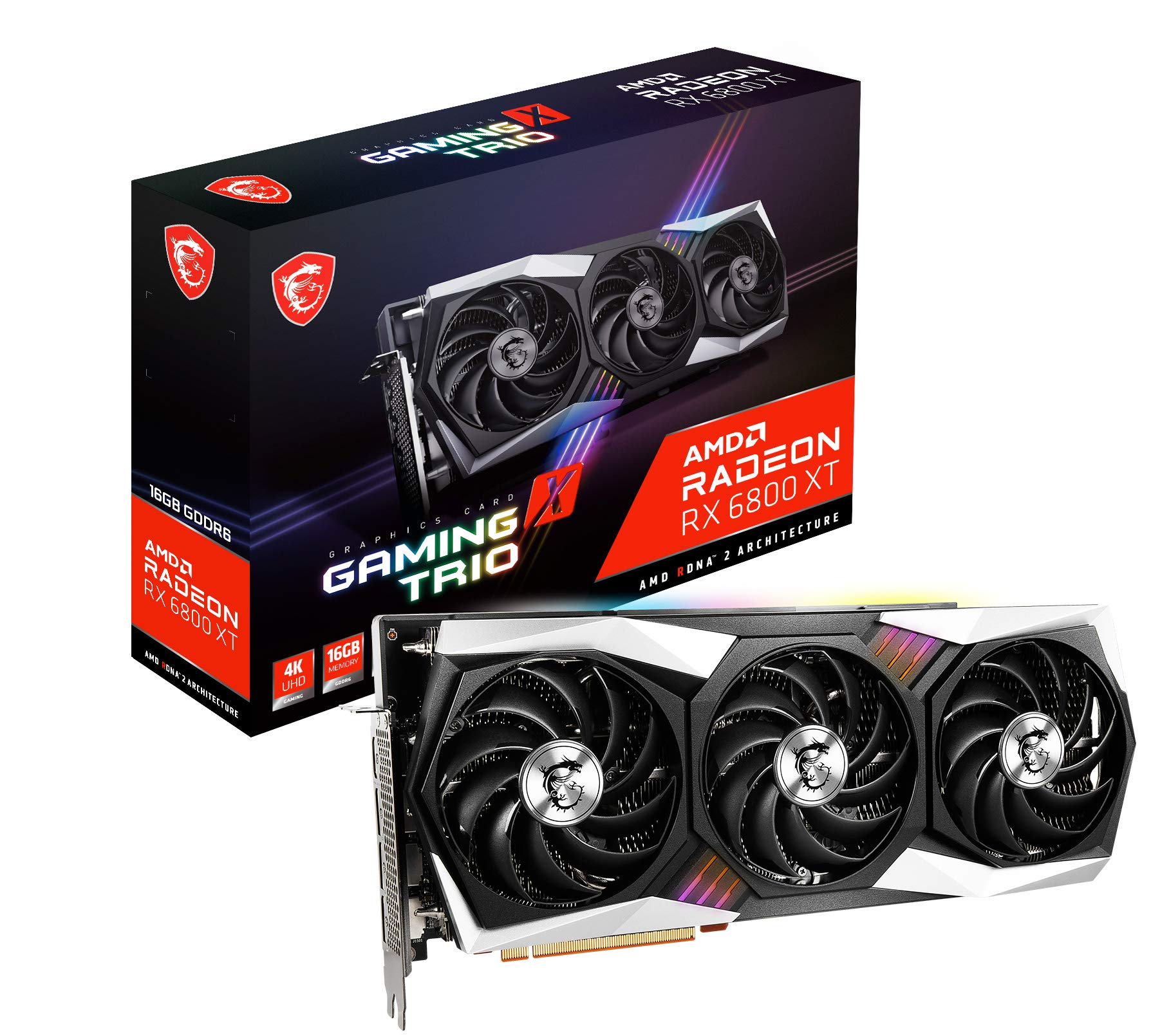 MSI Gaming Radeon RX 6800 XT 16GB GDRR6 256-Bit HDMI/DP 2285 MHz