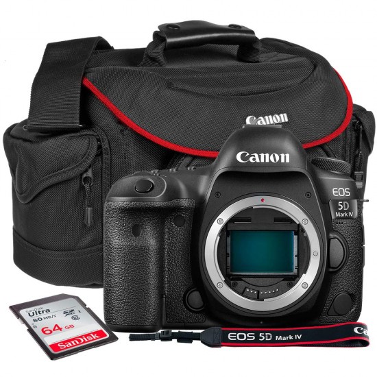 Canon EOS 5D Mark IV DSLR Camera (Body Only) with 32GB SDHC + Camera Bag