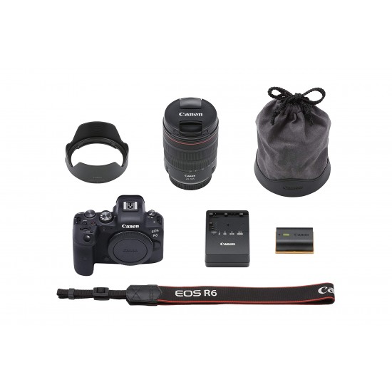 Canon EOS R6 Full-Frame Mirrorless Camera + RF24-105mm F4 L is USM Lens Kit