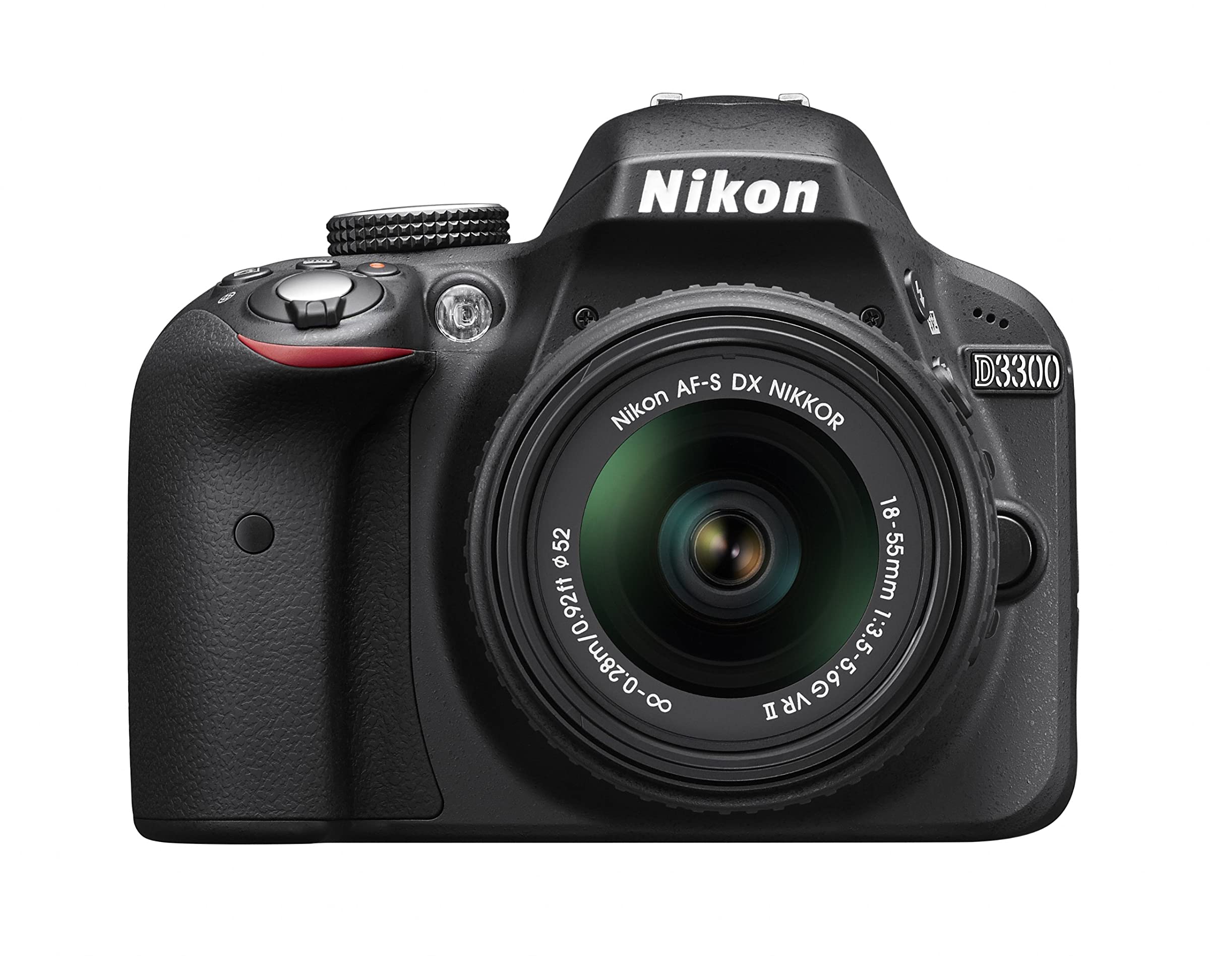 Nikon D3200 - Digital camera - SLR - 24.2 MP - APS-C - 1080p - 3x optical  zoom AF-S VR DX 18-55mm lens - red