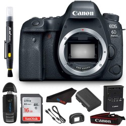 Canon EOS 6D Mark II DSLR Camera (Body) + Pixi Bundle
