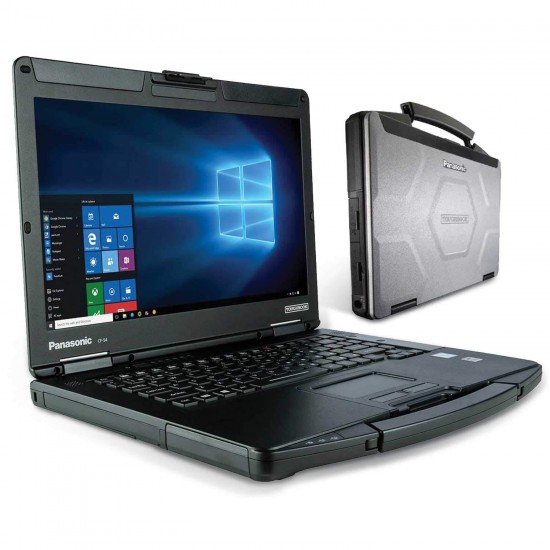 Panasonic Toughbook 54, CF-54F9001KM, Window 10 Pro, Intel Core i5-6300U CPU @2.40 GHz, vPro, 14.0” FHD 1920 x 1080, Gloved Multi Touch, 512GB SSD, 16GB, Wi-fi, Bluetooth, VGA, Serial